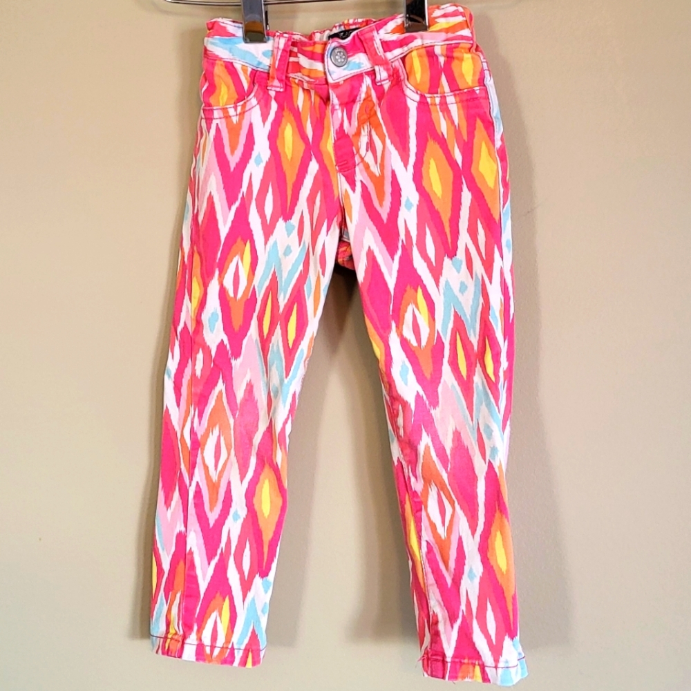 Bright geometric print pants/jeggings